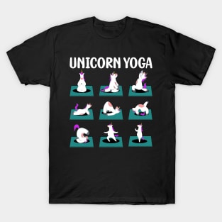 Yoga Unicorn Funny Cute Magical Namaste Meditation T-Shirt